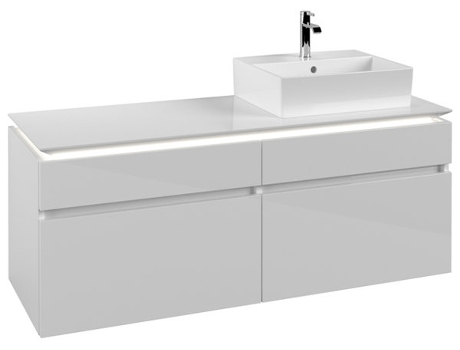 Villeroy &amp Boch Legato Vanity unit B616 1400x550x500mm lavabo a la derecha iluminación LED