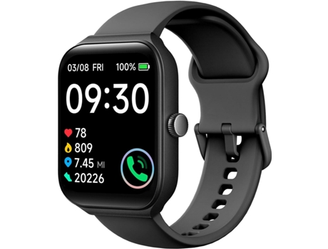 Reloj Inteligente BISBISOUS F57L 1 95 Pulgadas con Función de Llamada IP68 Impermeable Hembra Compatible con Android Ios Negro