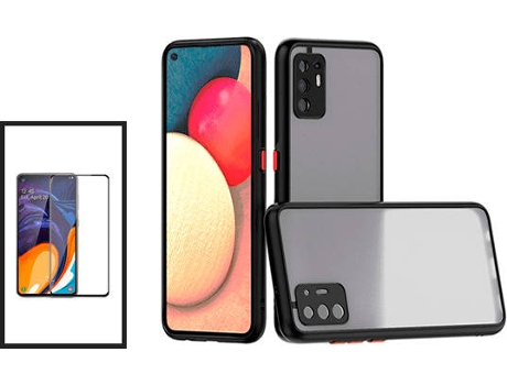 Kit Carcasa Trasera Protección Cámara + Protector de Pantalla Oppo A94 5G GIFT4ME Negro