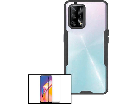 Carcasa + Protector Oppo A74 5G PHONECARE Clear Armor Transparente, Negro