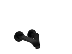 HANSGROHE Vivenis Mezclador monomando de lavabo empotrado para montaje en pared con caño 19,5 cm, 75050, Color: Negro Mate