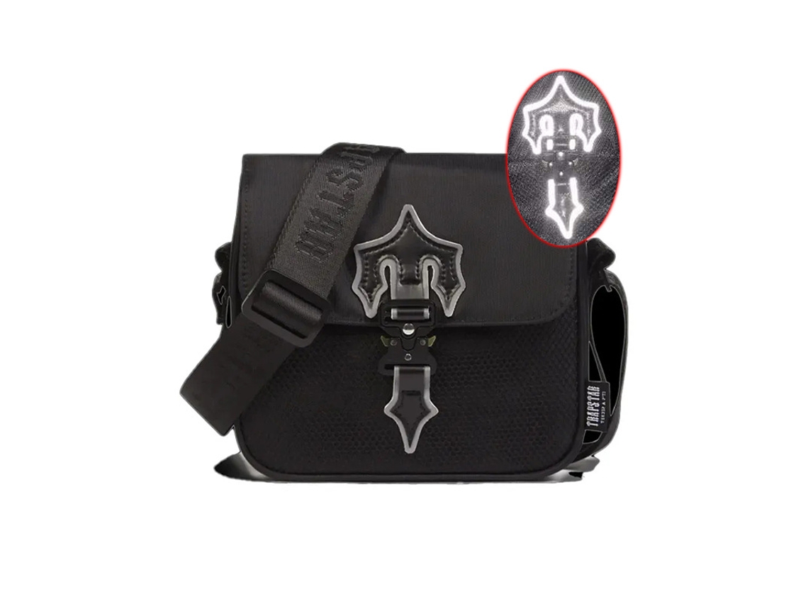 Bolso Trapstar, bolso de hombro unisex Niche Bgtg (logotipo reflector negro)