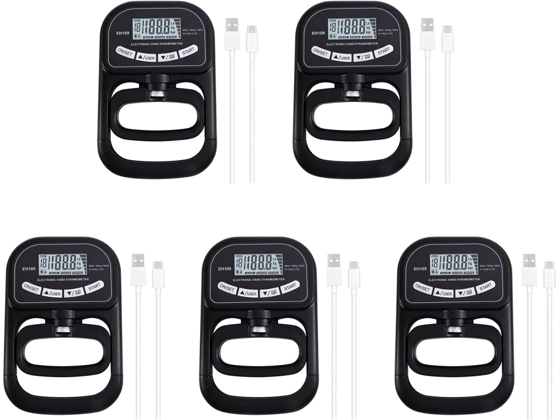 Dinamomo Principal 5x 265 Lbs / 120 Kg - Entraîneur De Force Prehension Testeur Électronique La