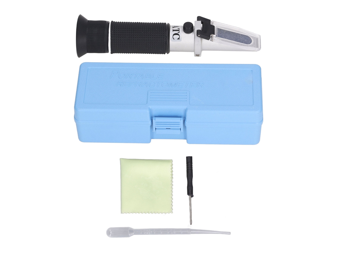 Refractómetro Portátil Brix Para Azúcares (0-32%) Con Compensación Automática De Temperatura (atc) Para Bebidas, Zumos, Frutas, Laboratorio Y Análisis De Precisión.