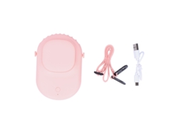 Mini Ventilador De Cuello Portátil Y Silencioso Con 3 Velocidades, Usb, Rosa - Para Uso En El Hogar, La Oficina Y Exteriores.