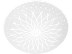 Cúpula de cristal esmerilado para plafón, diámetro 20 cm, altura 3 cm, accesorio de repuesto para la cúpula.
