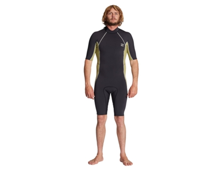 Terno de Neoprene Manga Curta com Zíper Nas Costas Absolute Tall Preto Mbillabong