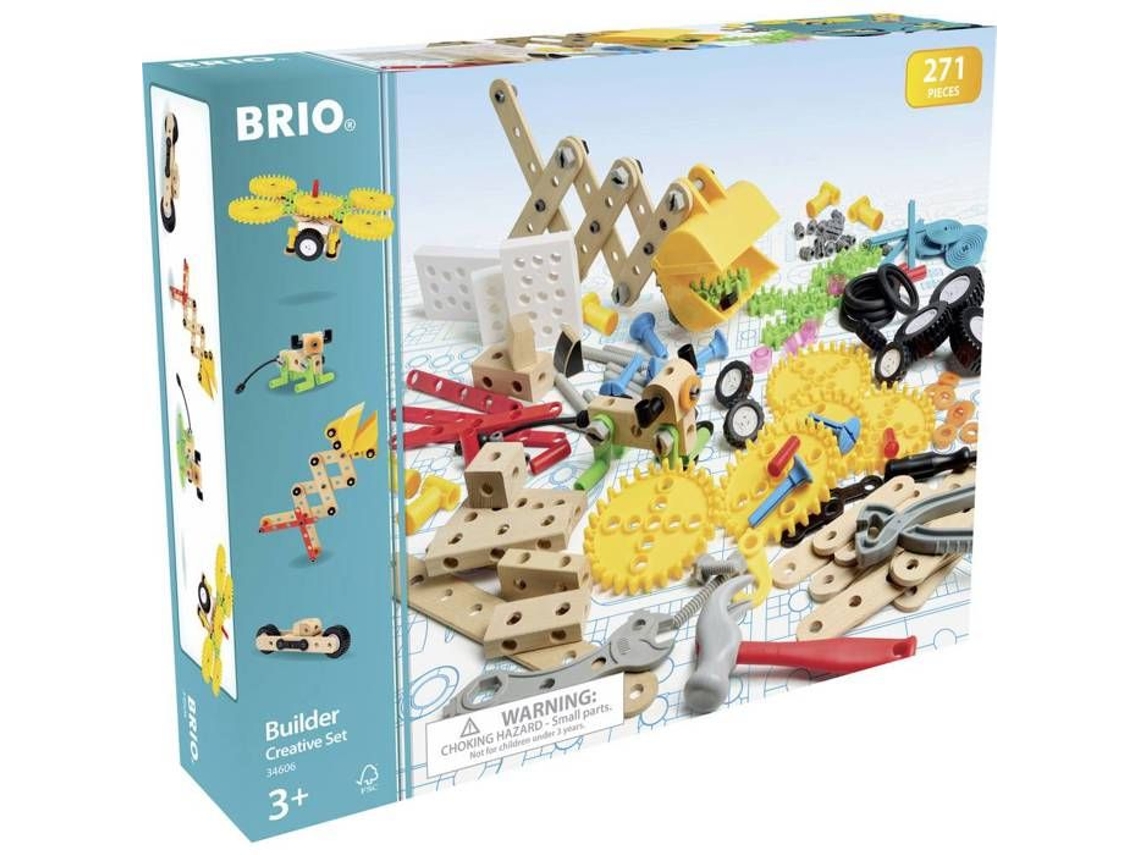 Brio Builder - Set de construcción para jardín de infantes, incluye elementos de construcción, rango de edad: 3+