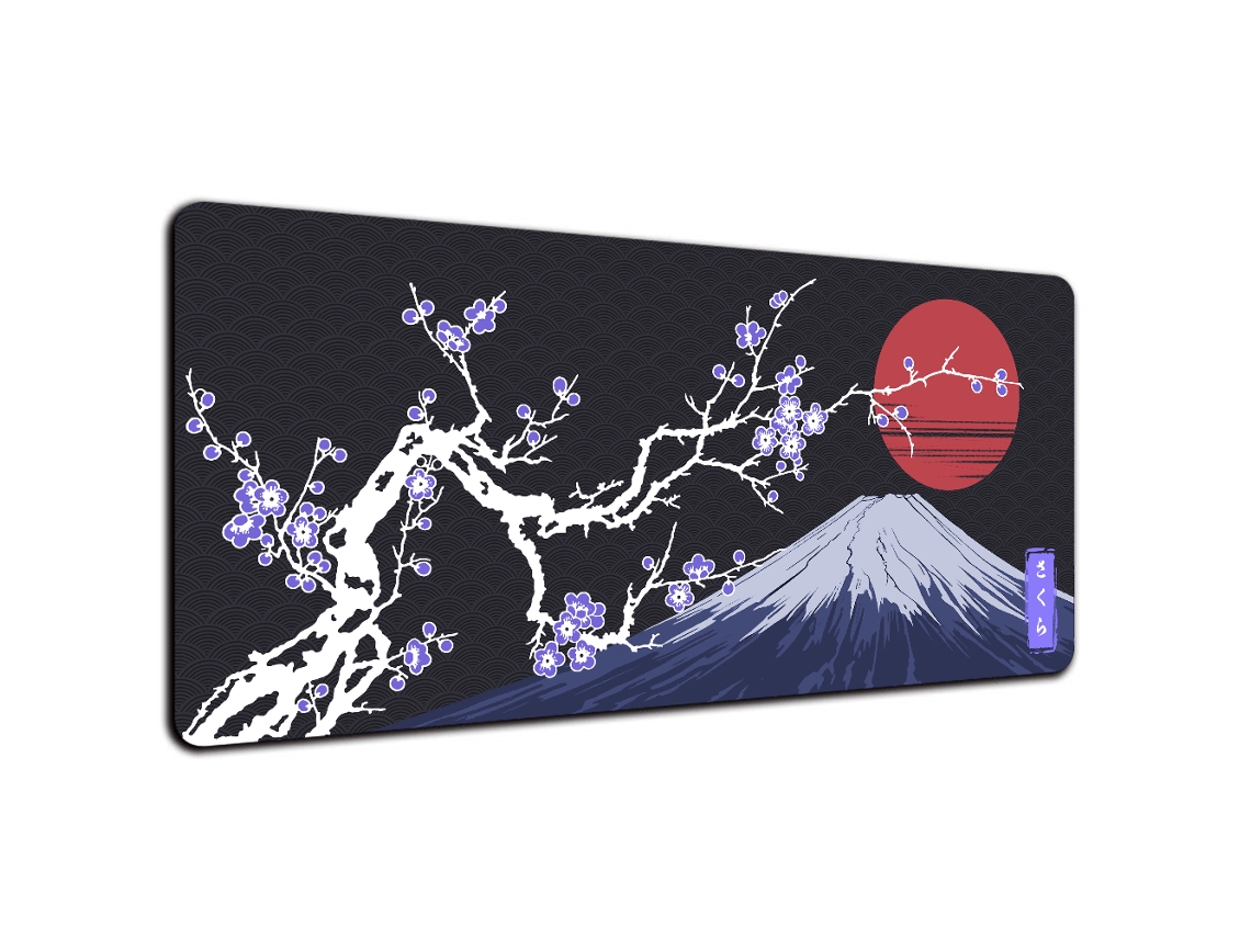 (estilo 1 400 X 900 X 2 Mm) Alfombrilla De Ratón Para Juegos De Estilo Japonés Con Patrón De Flor De Cerezo Y Patrón De Puerta Torii