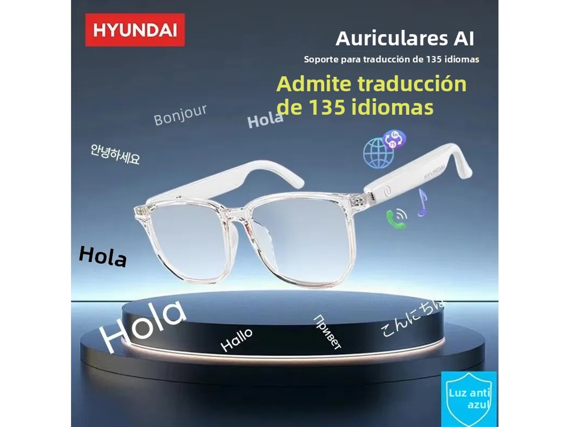 (blanco) Gafas Inteligentes, Equipadas Con Auriculares Inalámbricos Bluetooth Y Un Sistema Estéreo Hifi
