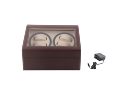 Caja automática para 4 relojes, 6 compartimentos, motor silencioso