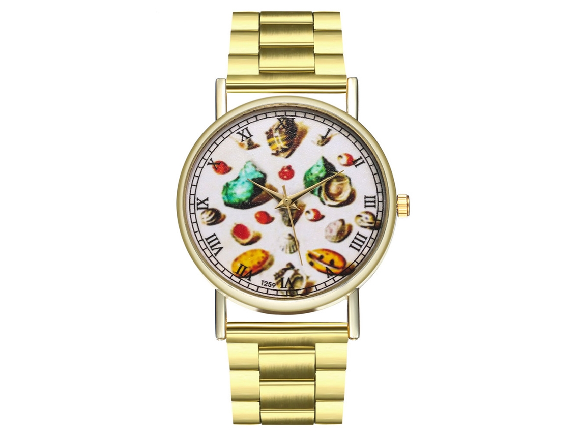 Reloj De Pareja Zhoulianfa Vintage Shell Con Brazalete De Acero Y Movimiento De Cuarzo.