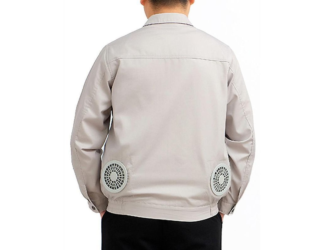 Rebe-vest Fan Outdoor Summer - Ropa impermeable para trabajos de construcción - Gris rubí - Talla XL