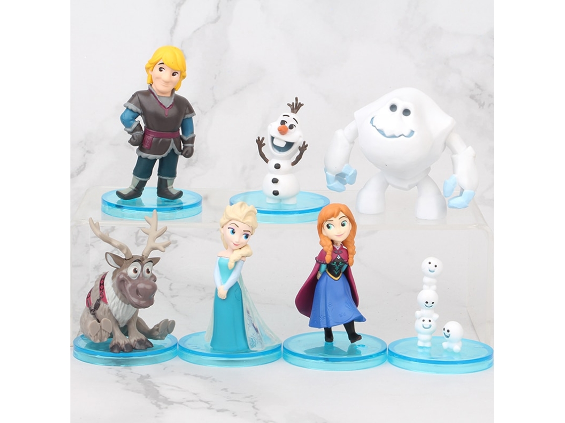 Muñeco GAATPOT 7Pcs/Set 5-11Cm High Quality Disney Frozen 2 Princess Elsa Anna Olaf Action Figure Doll Toy Set Girls Birthday Gifts Toy