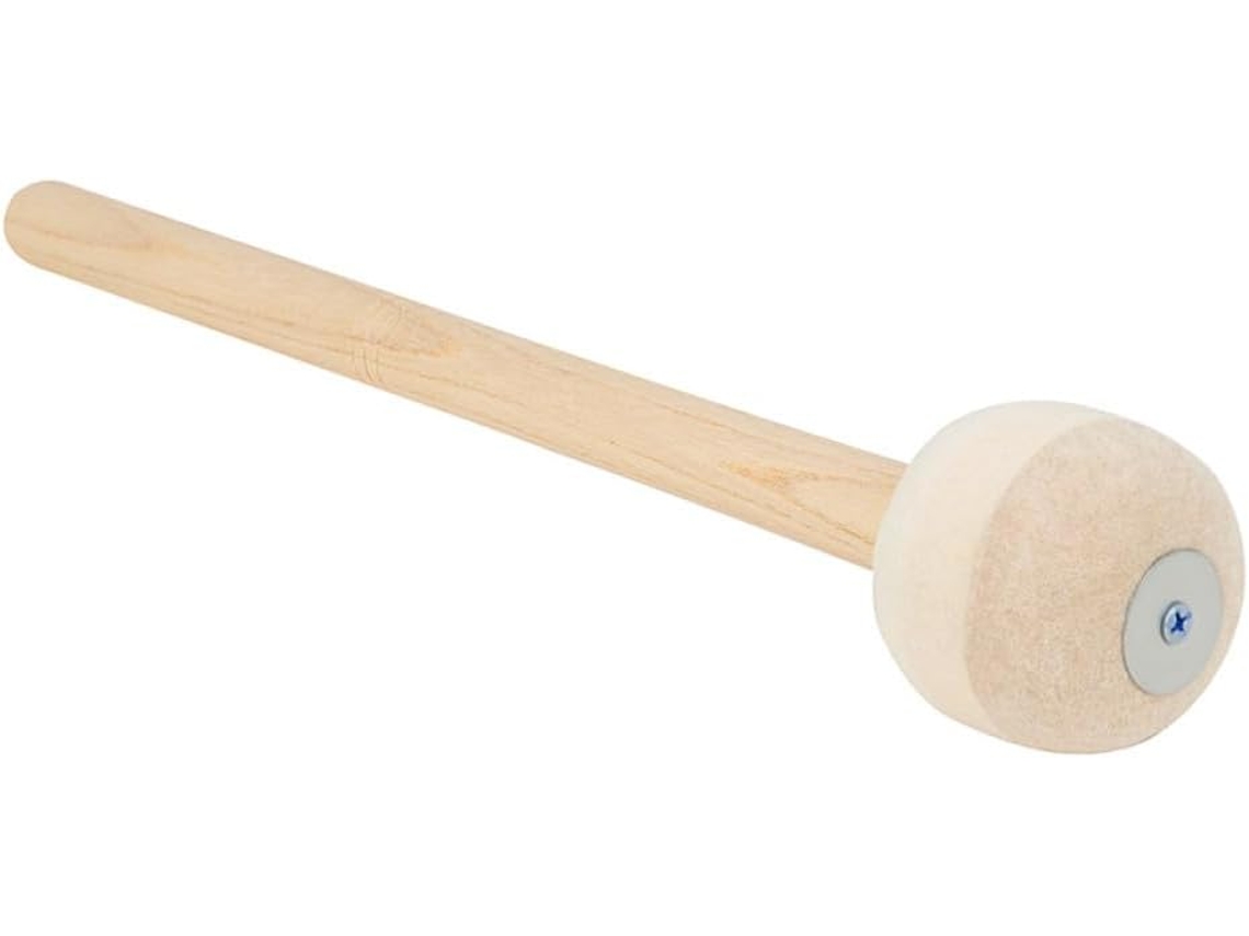 Baquetas De Madera Para Caja Con Mangos Largos, Parche De Fieltro Beige Bicolor, Mazo Ligero Para Batería.