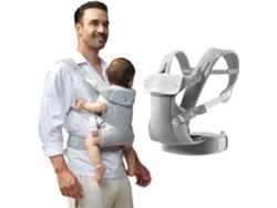 Portabebés Digitallab, Para Llevar Al Bebé Delante O En La Espalda, Ergonómico, Ajustable De 3 A 36 Meses (gris)