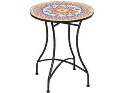 Mesa redonda de jardín, de metal resistente a la intemperie, Ø60 cm