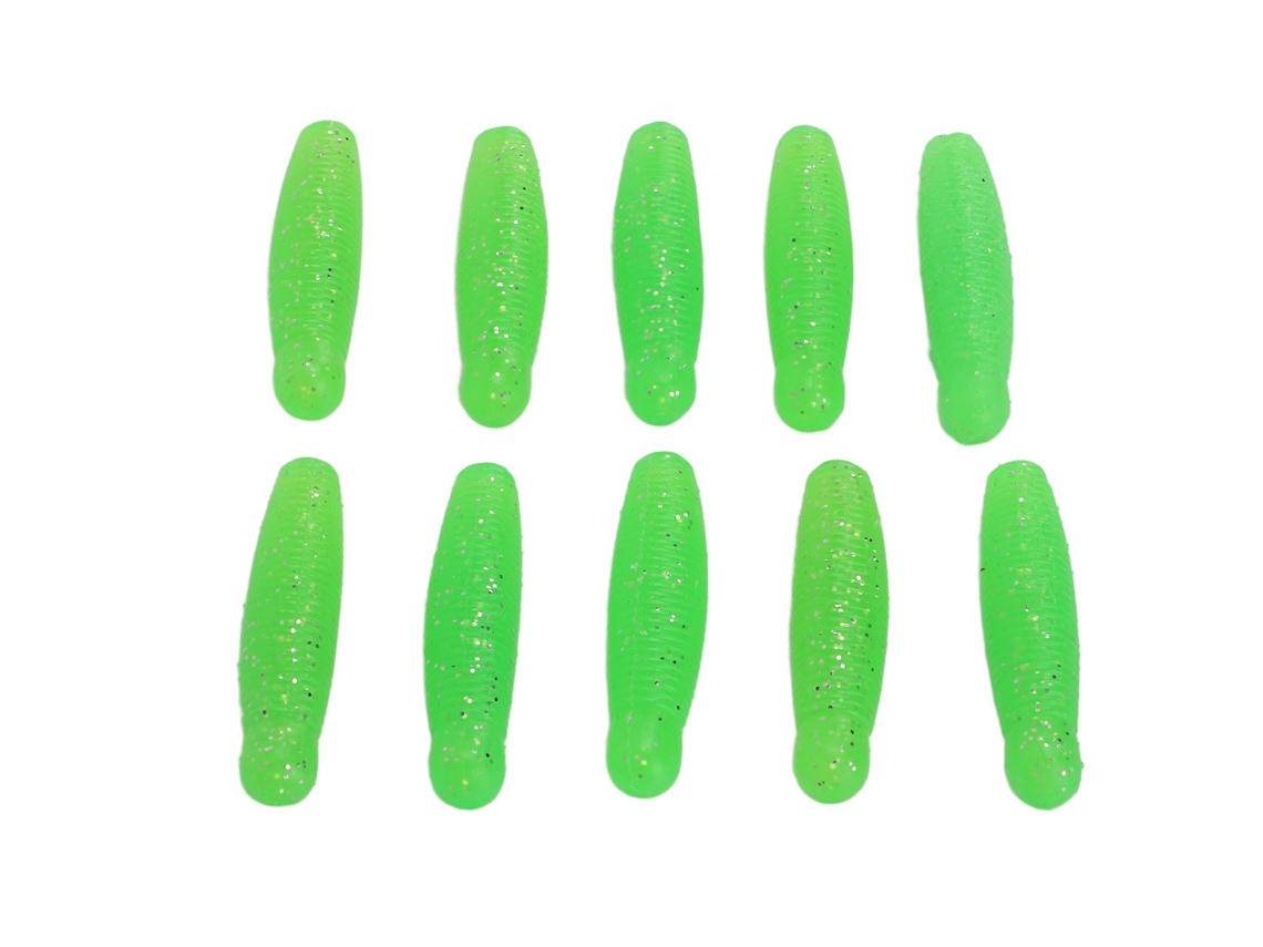 2026rebe-10pcs Cebo Suave De Pesca Artificial Abeja Pupa Papa Lure Largo Lanzamiento Con Sal 6cm 8g Verde