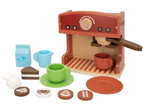 Cafetera de juguete madera c/accesorios WOOMAX