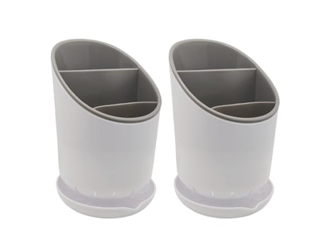 2 rejillas para vajilla con escurreplatos. Bandeja recogegotas para vajilla con taco para cuchillos. Recipientes ZMDECQNA