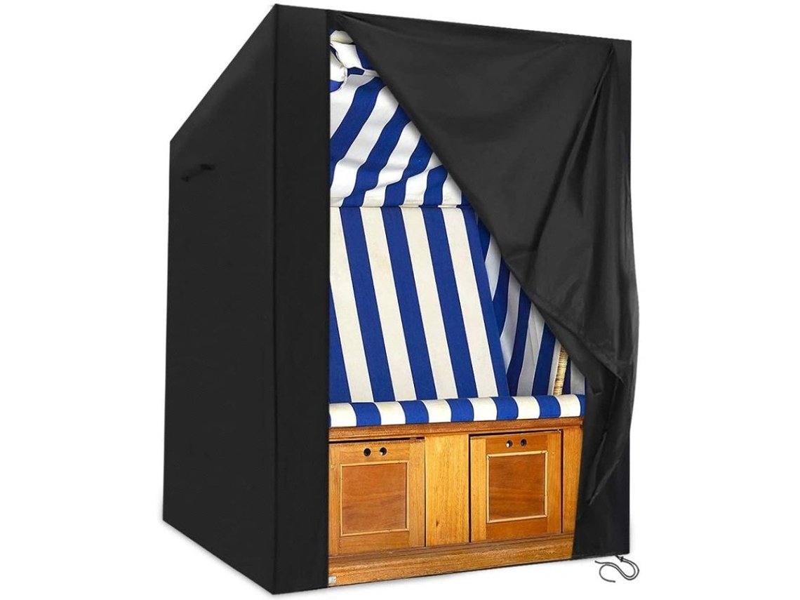 Funda para columpio de exterior de tres plazas, impermeable, para muebles de patio, material duradero con revestimiento resistente.