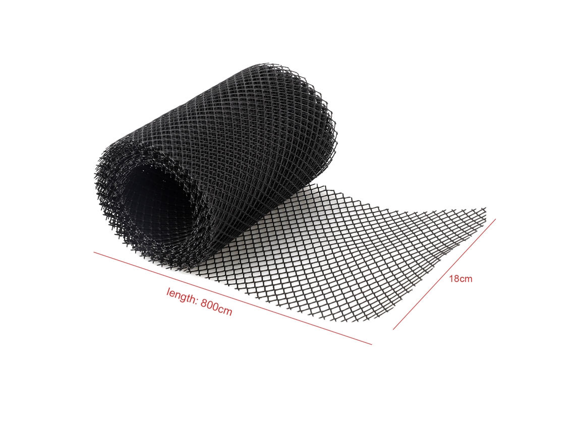 Protección para bandeja portacables de plástico de 18x800cm con malla de hojas