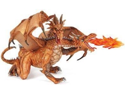 Figura PAPO Dragón de Ouro de Duas Cabezas