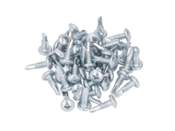 50 tornillos autorroscantes de cruz de 4,8 x 16 mm, de acero al carbono galvanizado, antioxidantes, redondos, para uso doméstico