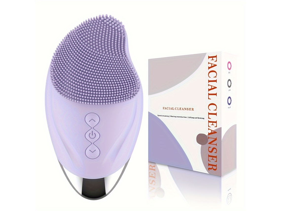 Cepillo Facial Eléctrico, Calentador De Ojos, Ajustable, Masajeador Limpiador, Puerto Usb Portátil, Silicona Para Usar En La Ducha.