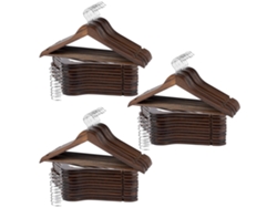 Max Home Pack 60 Perchas De Madera Color Marrón