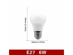 (blanco Frío, 6 W, Casquillo De Rosca E27) 10 Bombillas Led, 220 V