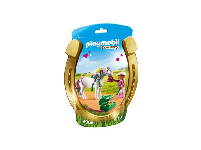 PLAYMOBIL Country: Jinete con poni 6969 (Edad Mínima: 4)