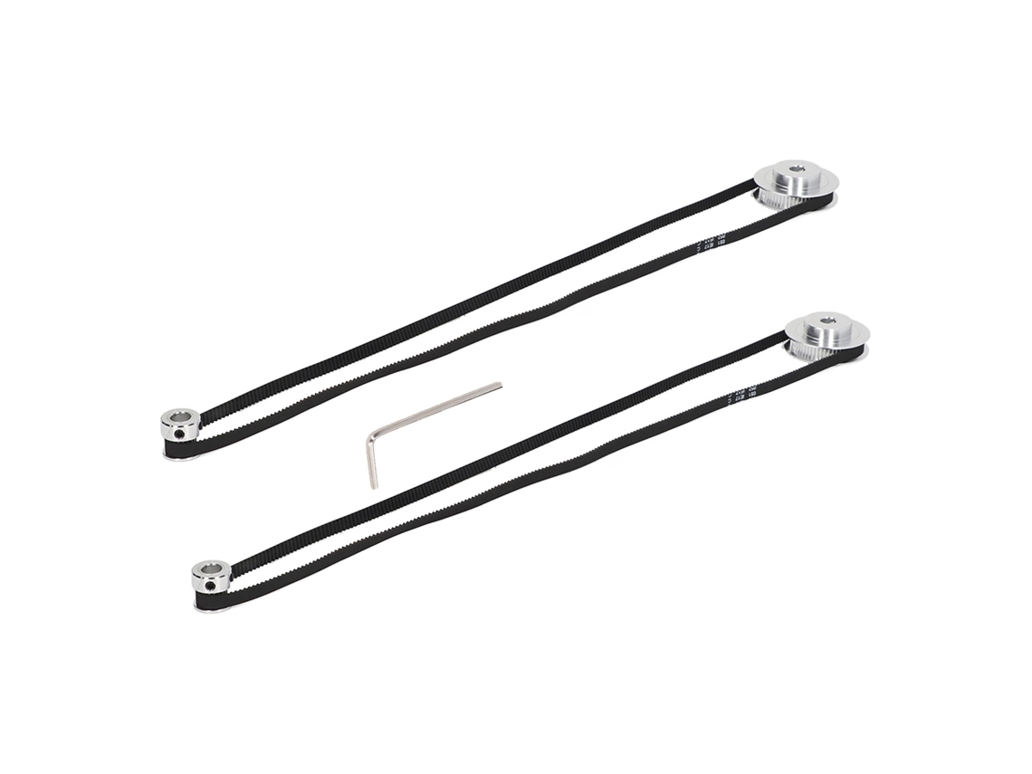 2 Conjuntos Roda Síncrona 20t 60t Polea Correa Gt2 Para Impresora 3d Cnc Furo 8mm
