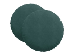 Cojines para asiento, 2 unidades, verde oscuro, Ø 40 x 13 cm, terciopelo HARLANV1