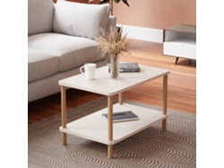 Mesa de Centro [EN.CASA] (Blanco - Aglomerado de Madera - 43 x 70 x 44 cm)