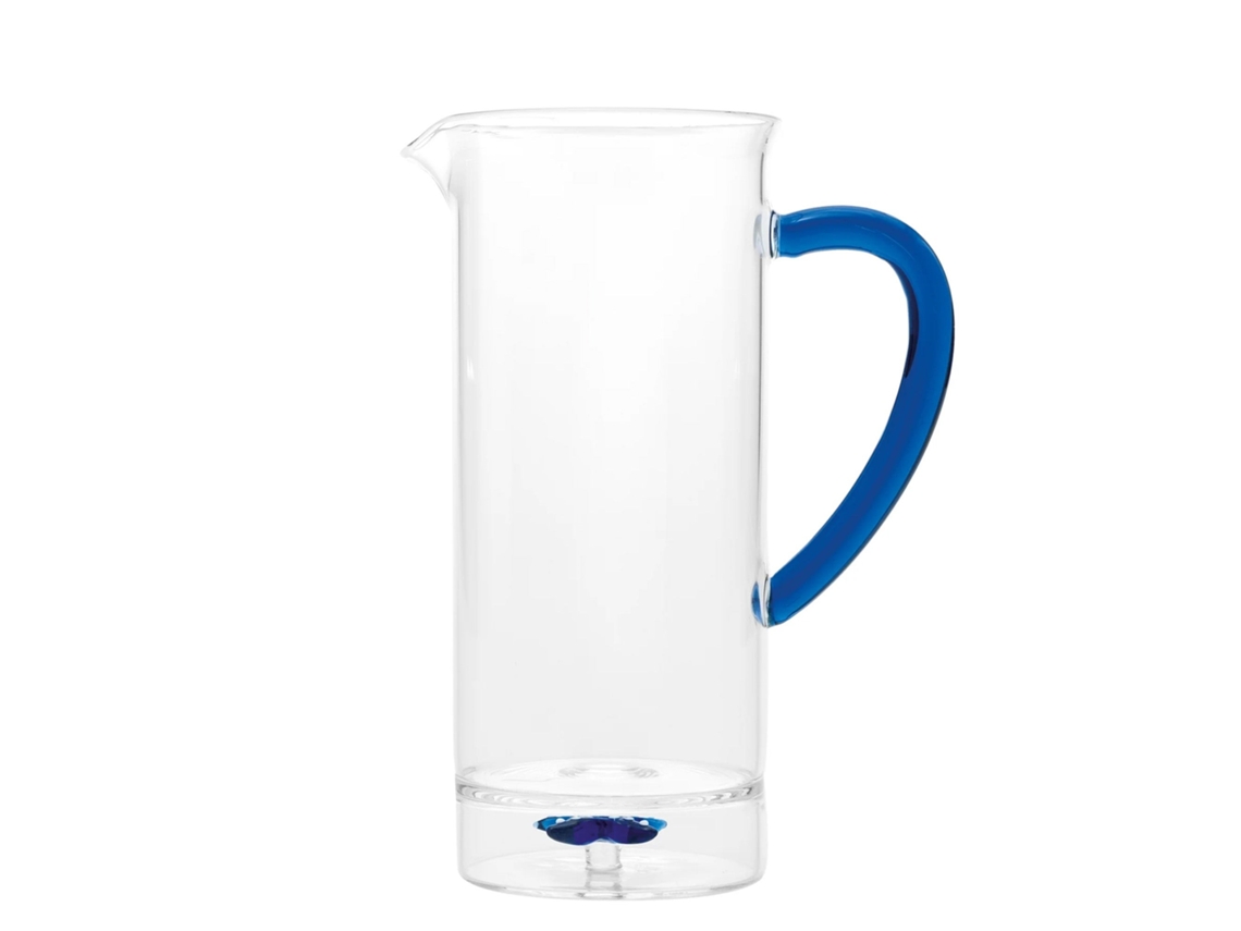 Zafferano Teca Mare Vaso Alto De Cristal De Borosilicato Soplado, Diseño De Estrella De Mar Elegante Para Mesa Y Bebidas, Gran Durabilidad