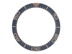 Inserto De Bisel De Cerámica De 38 Mm Para Reloj, De Repuesto, Con Efecto Arenado Azul Oscuro.