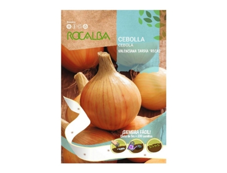 ROCALBA Fitas de Cebola Valência Tardia Recas 3X1 67M Pacote 5 Envelopes