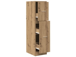 Maison Exclusive - Armario Botiquín Madera Ingeniería Roble Artisian 30x41x118 Cm