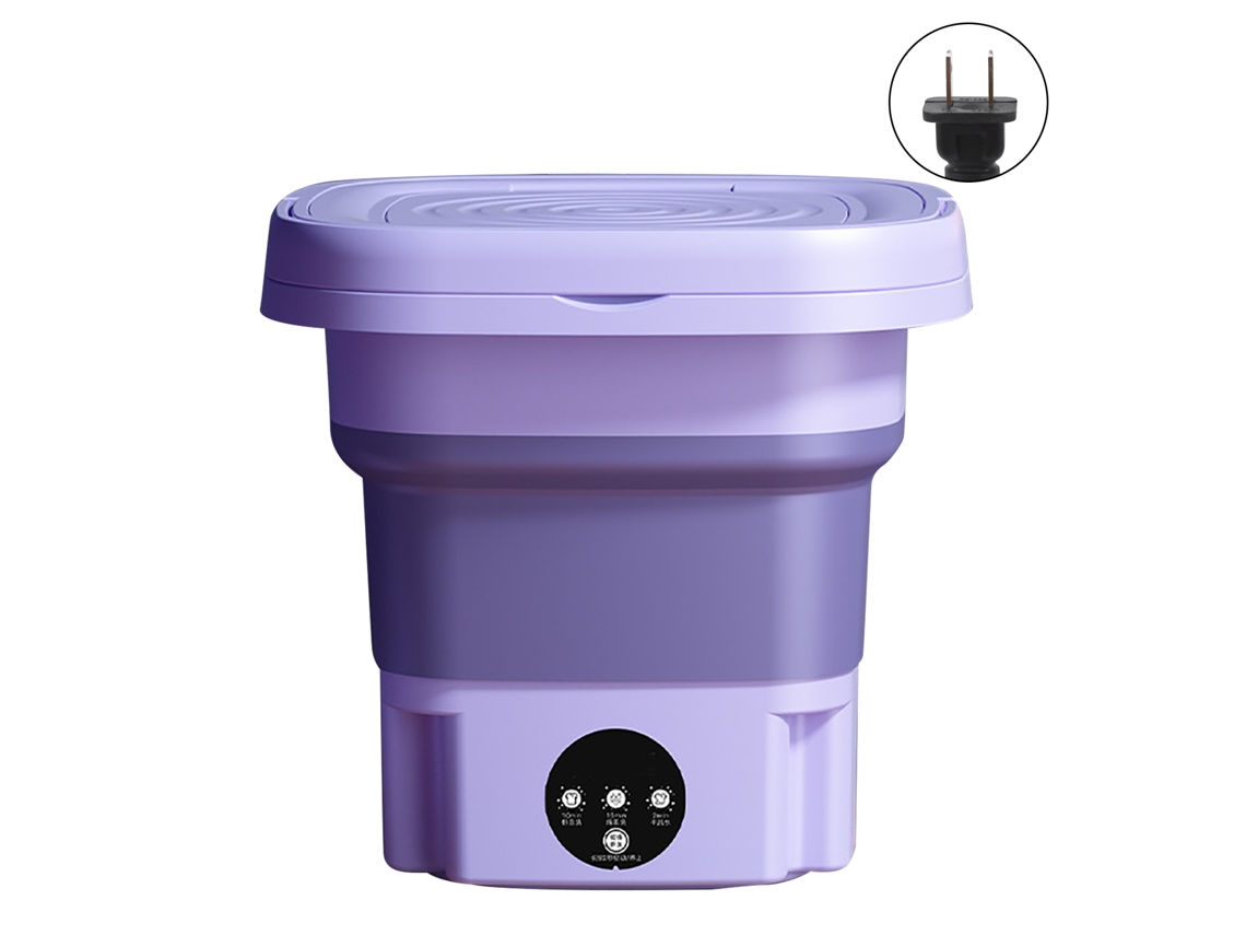 Lavadora Plegable Portátil De 8 Litros, Minilavadora Para Ropa Delicada, Ropa Interior Y Calcetines, 12 V, Enchufe Estadounidense.