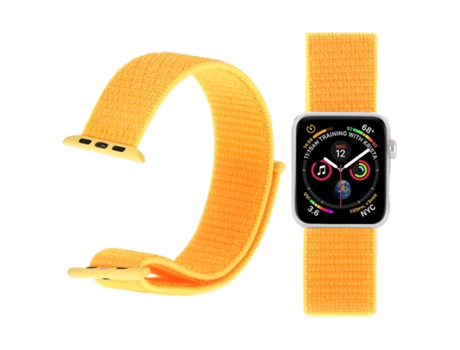 Correa de reloj de nailon de moda simple para Apple Watch Series 7 41 mm / 6 y SE y 5 y 4 40 mm / 3 y 2 y 1 38 mm, con Magic Stick (Amarillo)