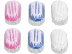 Conjunto De 6 Escovas Multifuncionais De Pedra Dupla Face Para Pedicure, Ideais Para Remoção De Cravos E Espinhas.
