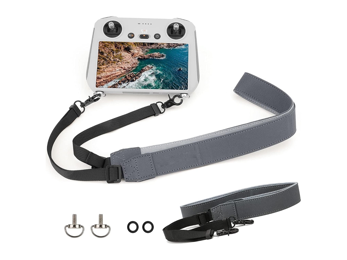 Cordón para Mini 3 Pro RC, correa ajustable para collar con clip para DJI Mini 3 Pro, correa de hombro de cuero sintético