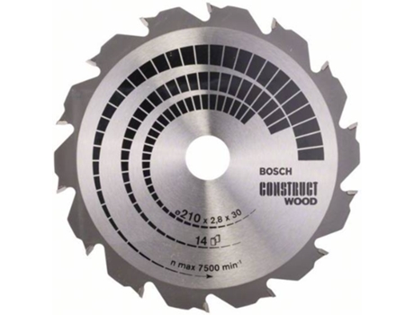 Disco de Sierra Circular BOSCH Construct Madera 210x30x2.8 mm - 14