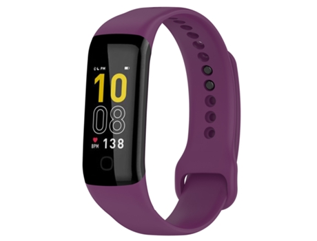 Correa de reloj inteligente de repuesto de silicona de color sólido para Mambo Band 5/5S (púrpura)