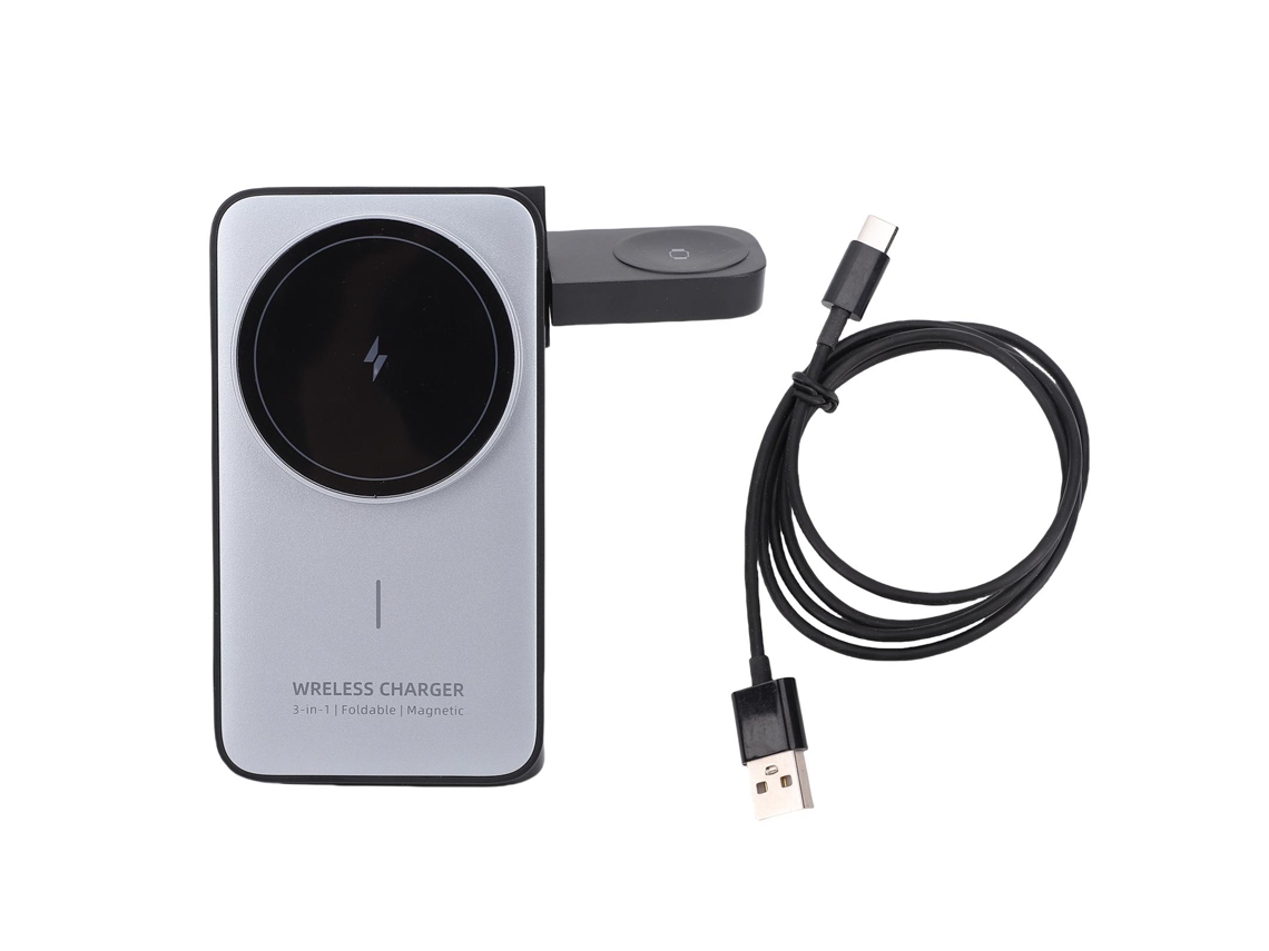 Cargador Inalámbrico 15w Estación De Carga Inalámbrica Plegable Para Teléfono, Reloj Y Auriculares
