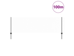 11 postes de cerca de canal en U de acero gris de 80 cm, poste de cerca hexagonal gris de 0,8 x 100 m, WSD48574 Lovely Home