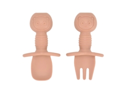 Set de tenedor y cuchara de silicona para bebé - Utensilios de destete guiado, etapa 1 (6 meses) NEVEANCE