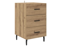 Mesilla de noche de roble artesanal 40x40x66 cm EXCLUSIVA MAISON
