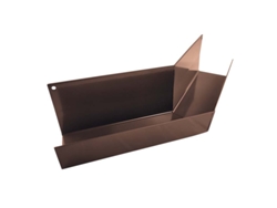 Esquina de canalón de aluminio Renoplast® Rk65, esquina exterior de 135° marrón, canalones, canaletas para lluvia, drenaje de techos